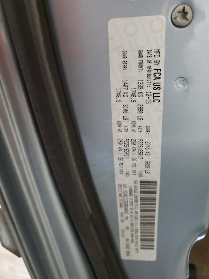 2016 Chrysler Town & Country Touring L VIN: 2C4RC1CG2GR240437 Lot: 86421654