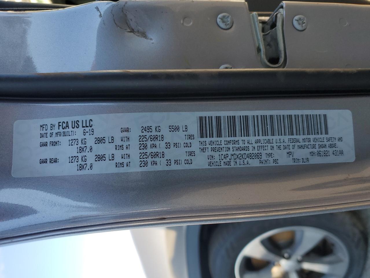 1C4PJMDX2KD482069 2019 JEEP GRAND CHEROKEE - Image 13