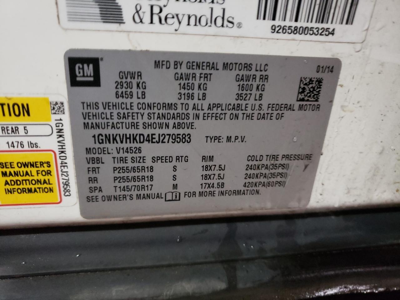 2014 Chevrolet Traverse - Image 13