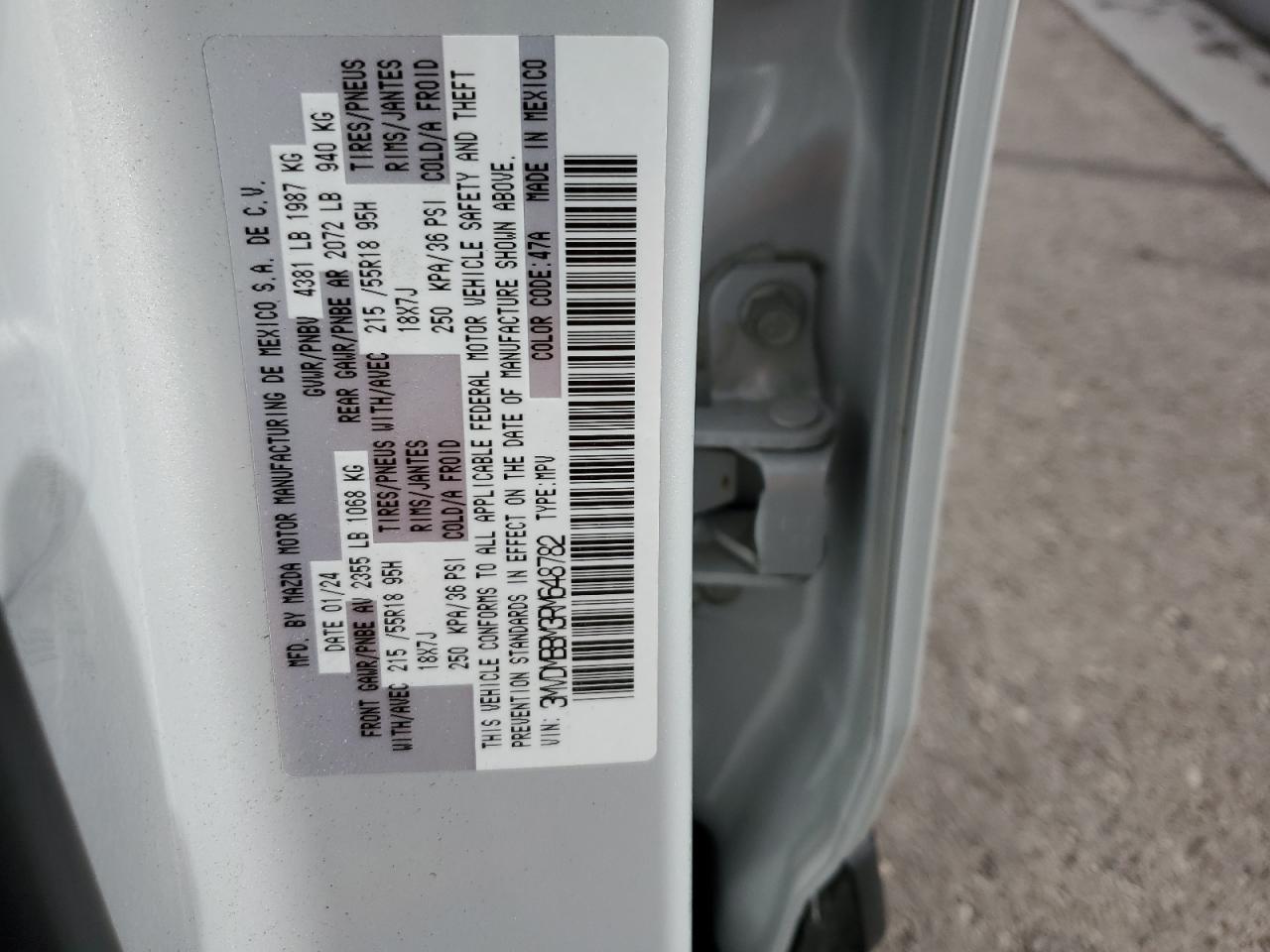 VIN 3MVDMBBM3RM648782 2024 MAZDA CX30 no.13