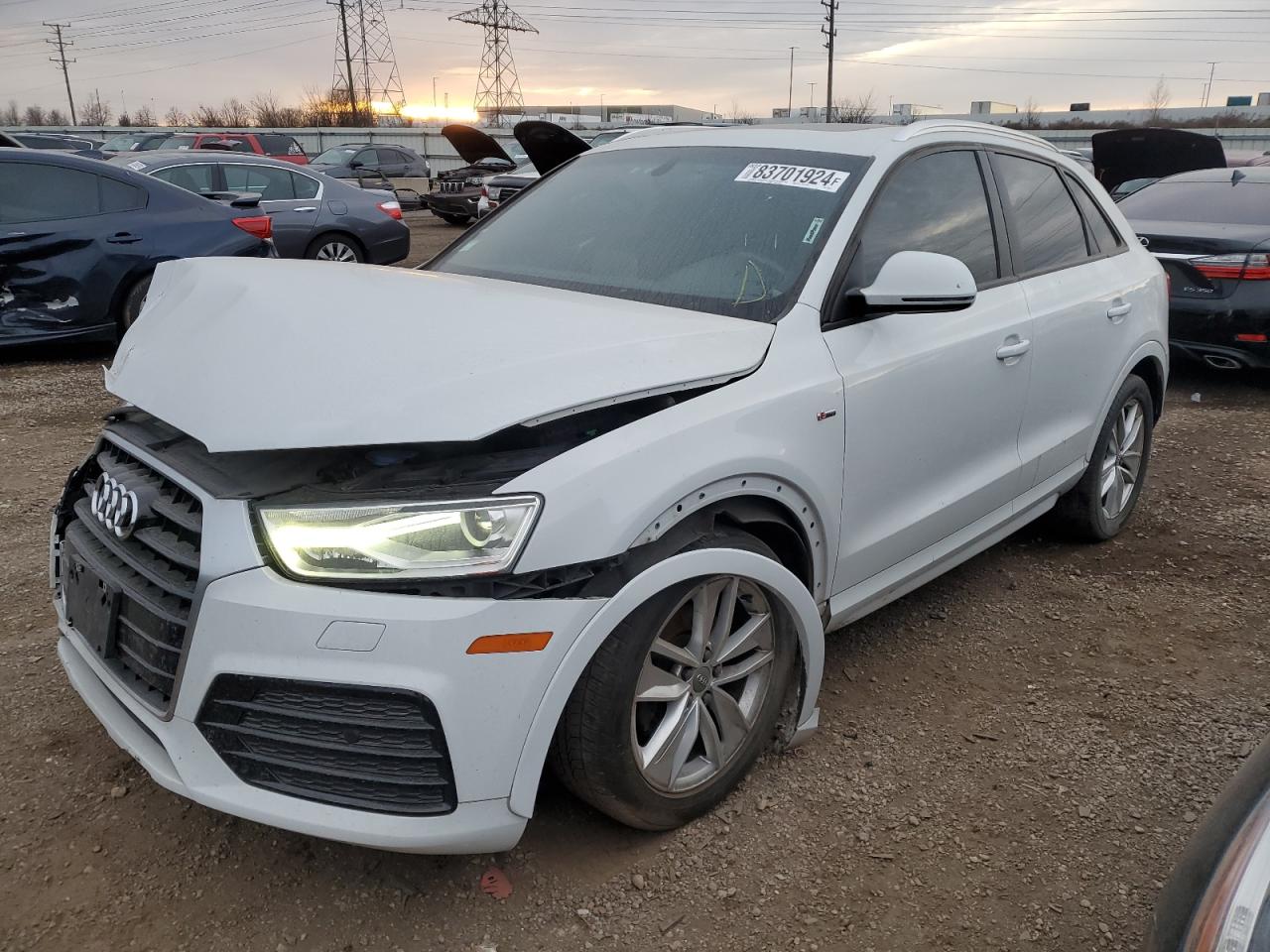 2018 Audi Q3 Premium de vânzare în Elgin, IL - Front End