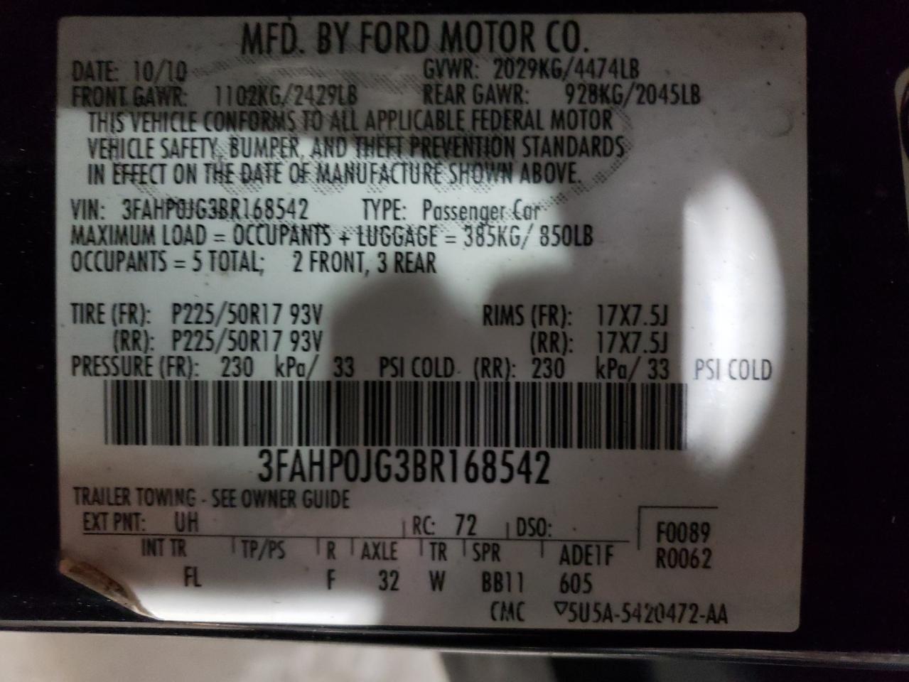 2011 Ford Fusion - Image 12
