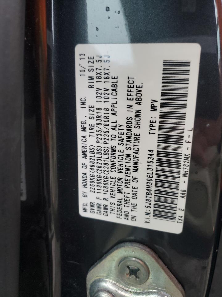 2014 Acura Rdx VIN: 5J8TB4H30EL015344 Lot: 86921754