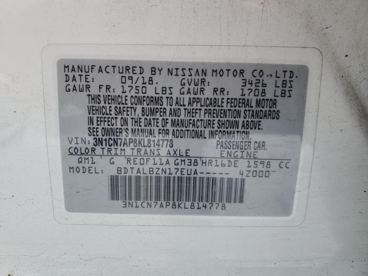 2019 Nissan Versa - Image 15