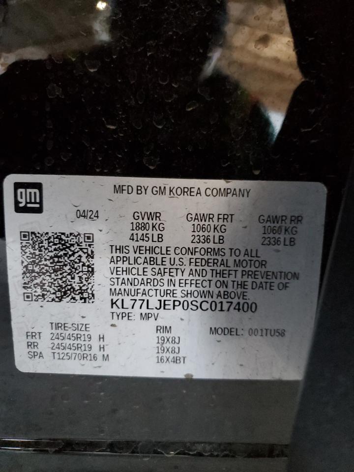 KL77LJEP0SC017400 CHEVROLET TRAX 2RS 2025