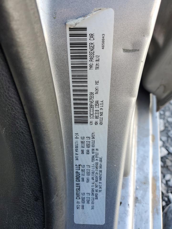 2015 Chrysler 200 C VIN: 1C3CCCCB9FN575930 Lot: 84484864