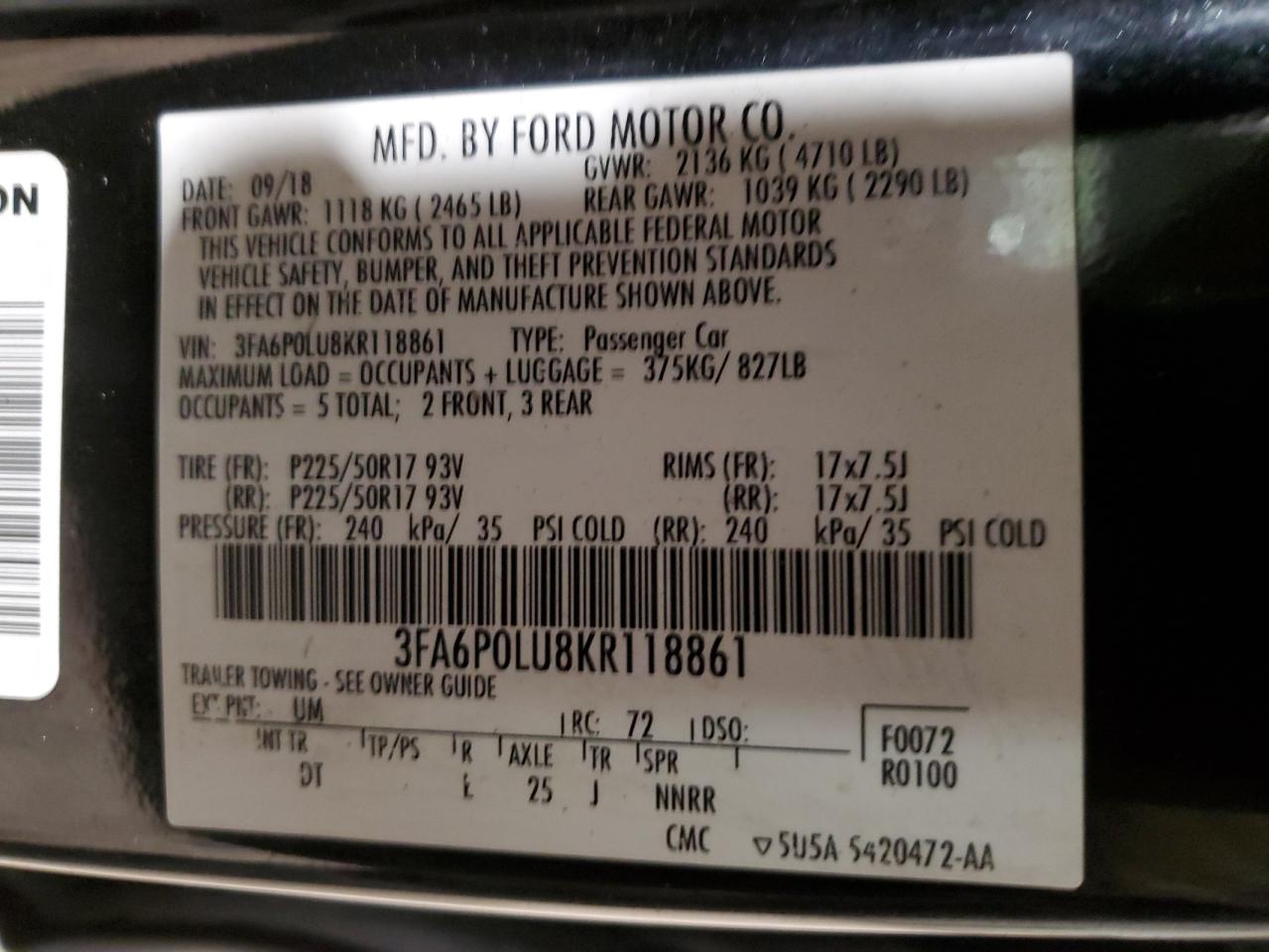 2019 Ford Fusion - Image 15