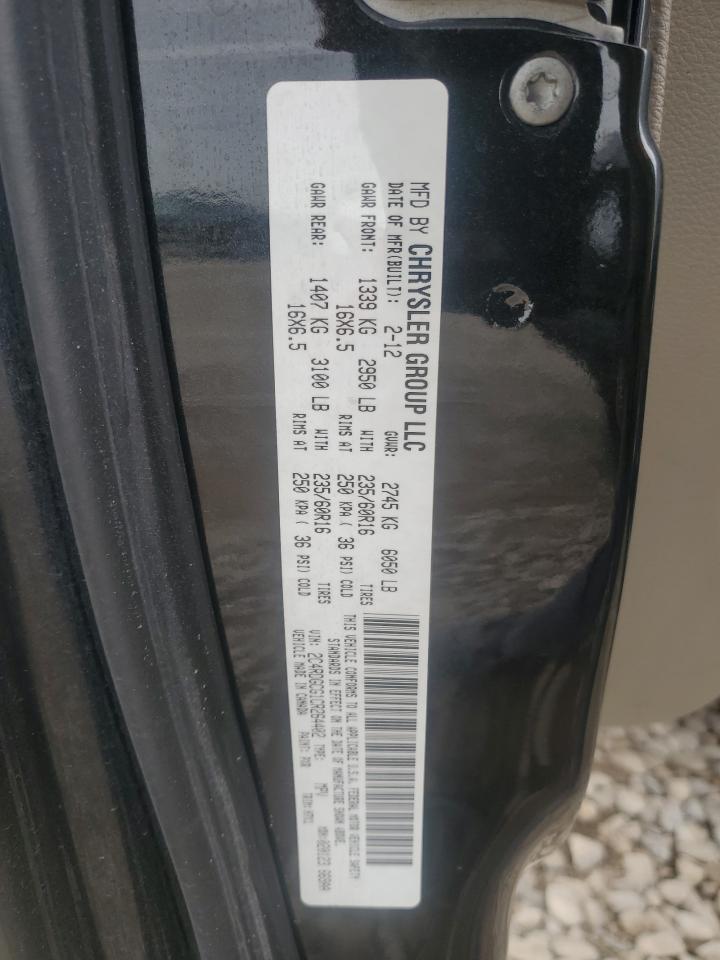 2012 Dodge Grand Caravan Sxt VIN: 2C4RDGCG1CR264402 Lot: 85305714