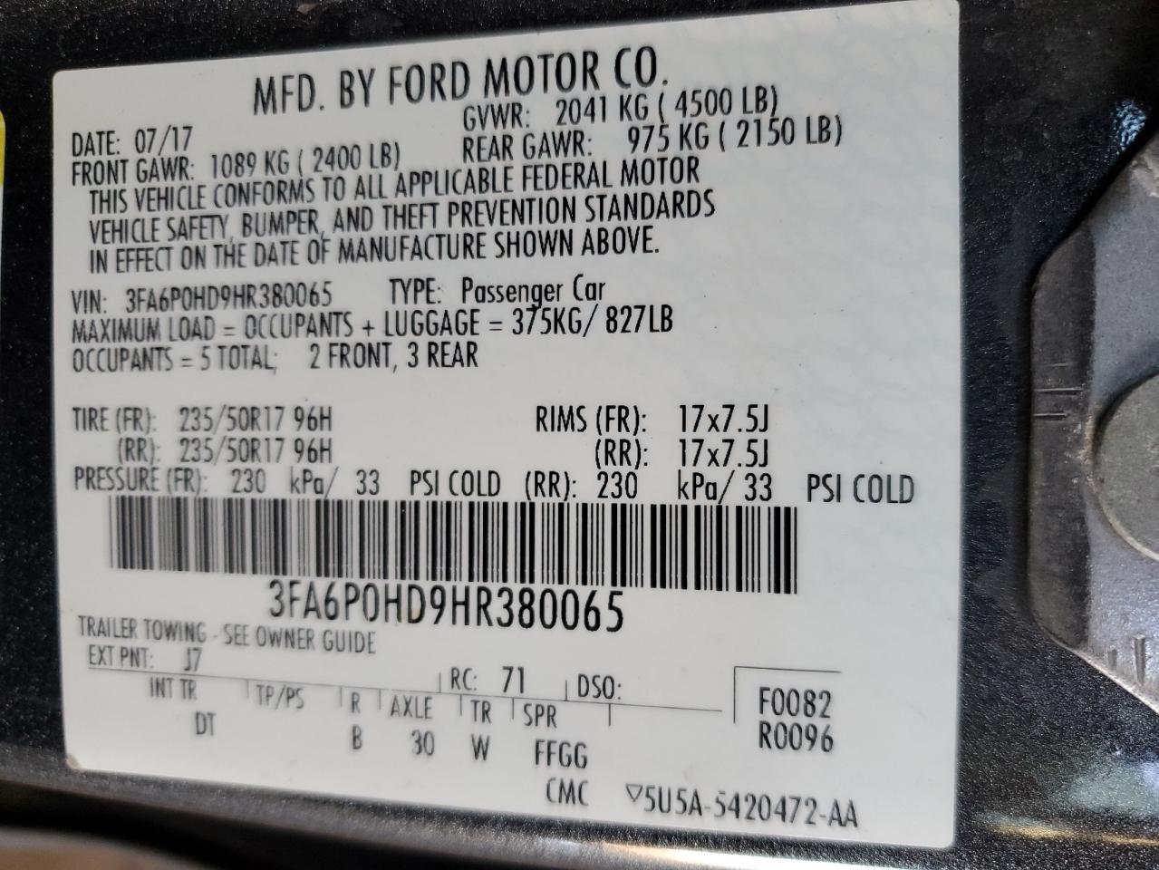 2017 Ford Fusion - Image 12