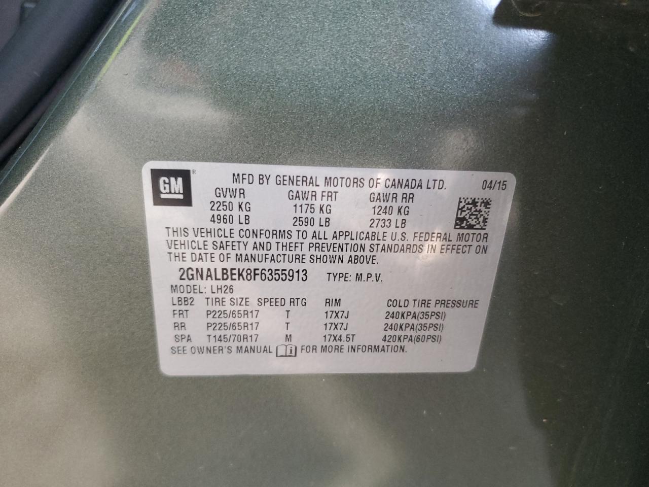 2015 Chevrolet Equinox - Image 13