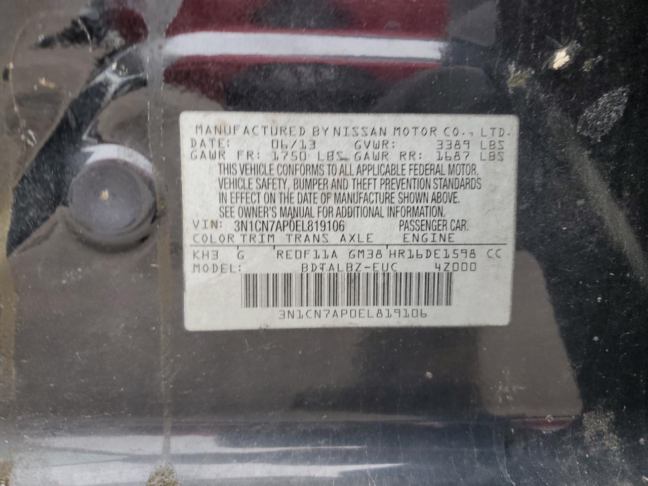 2014 Nissan Versa - Image 12