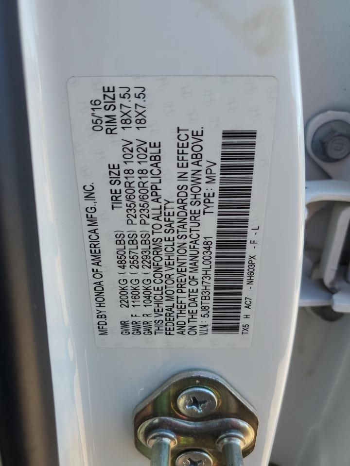 VIN 5J8TB3H73HL003481 2017 ACURA RDX no.13