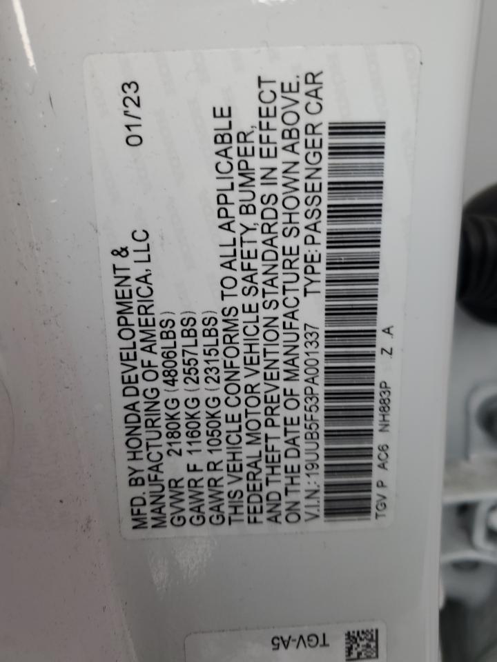 VIN 19UUB5F53PA001337 2023 ACURA TLX no.12