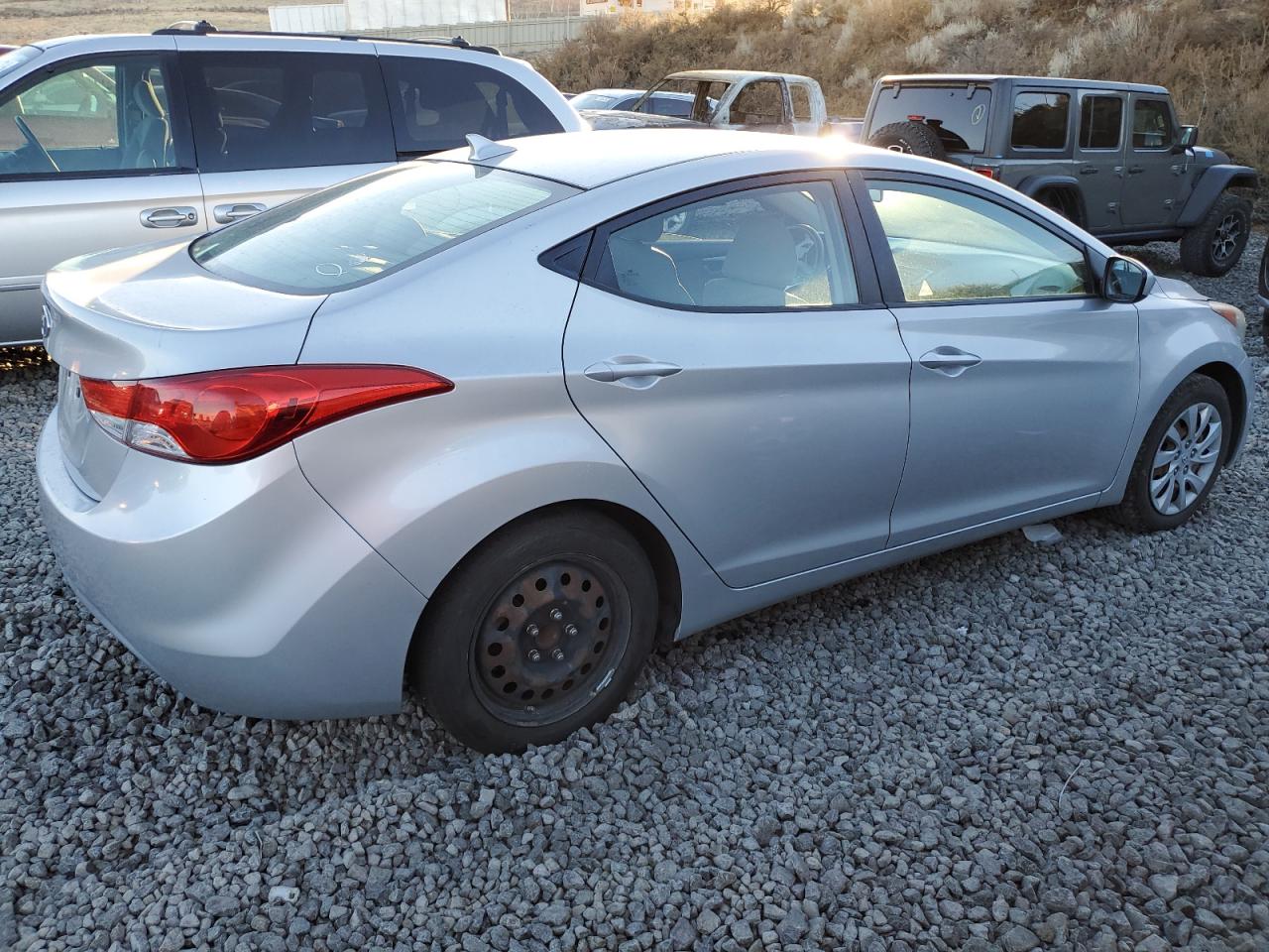 2012 Hyundai Elantra Gls silver sedan gas KMHDH4AEXCU283351 photo #4