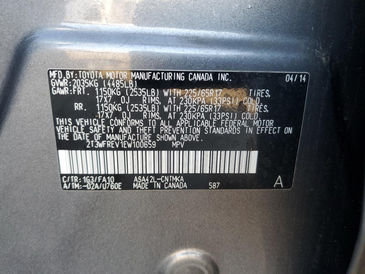 2014 Toyota RAV 4 - Image 14