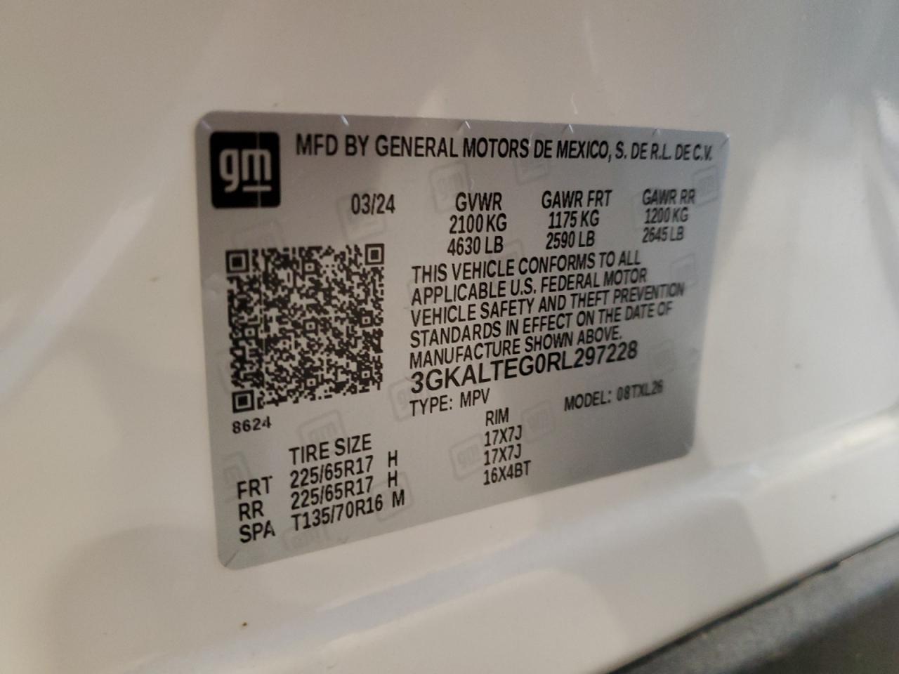 VIN 3GKALTEG0RL297228 2024 GMC TERRAIN no.12