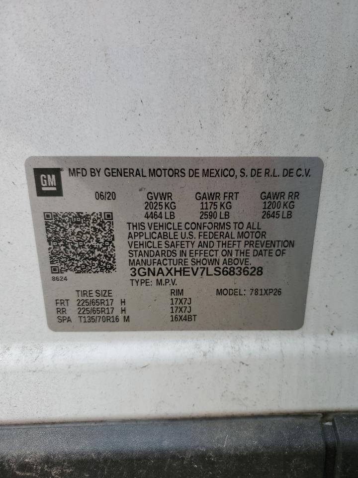 3GNAXHEV7LS683628 CHEVROLET EQUINOX 2020