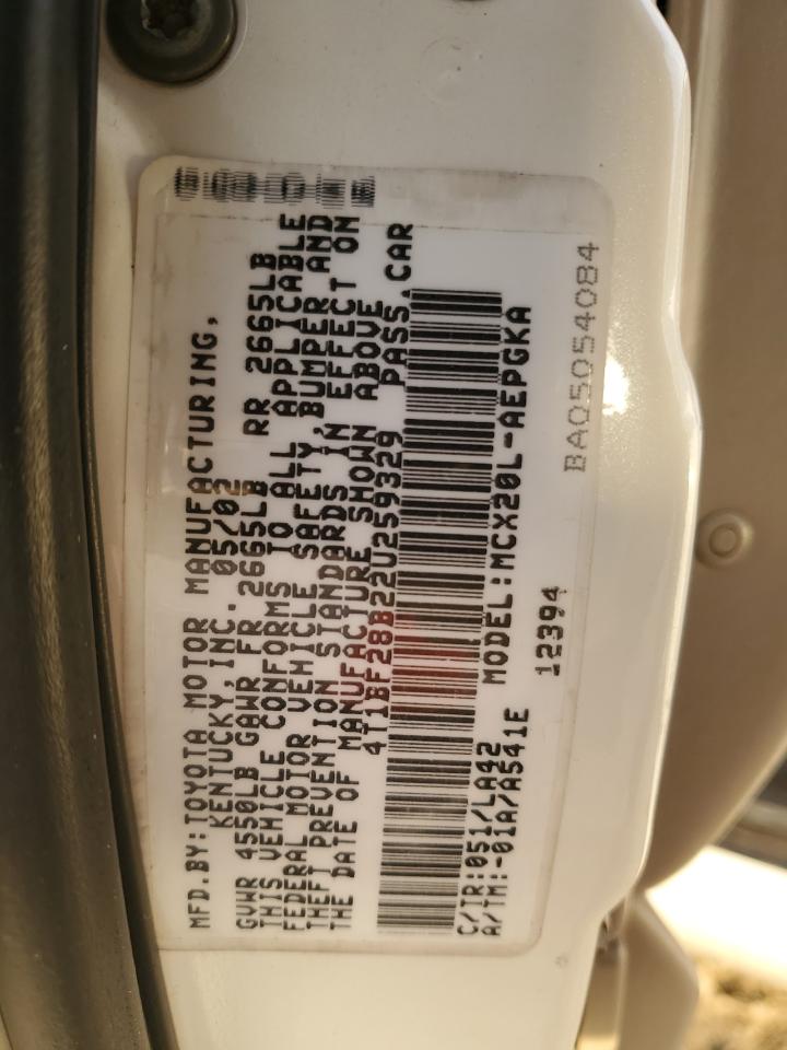 2002 Toyota Avalon Xl VIN: 4T1BF28B22U259329 Lot: 85959814