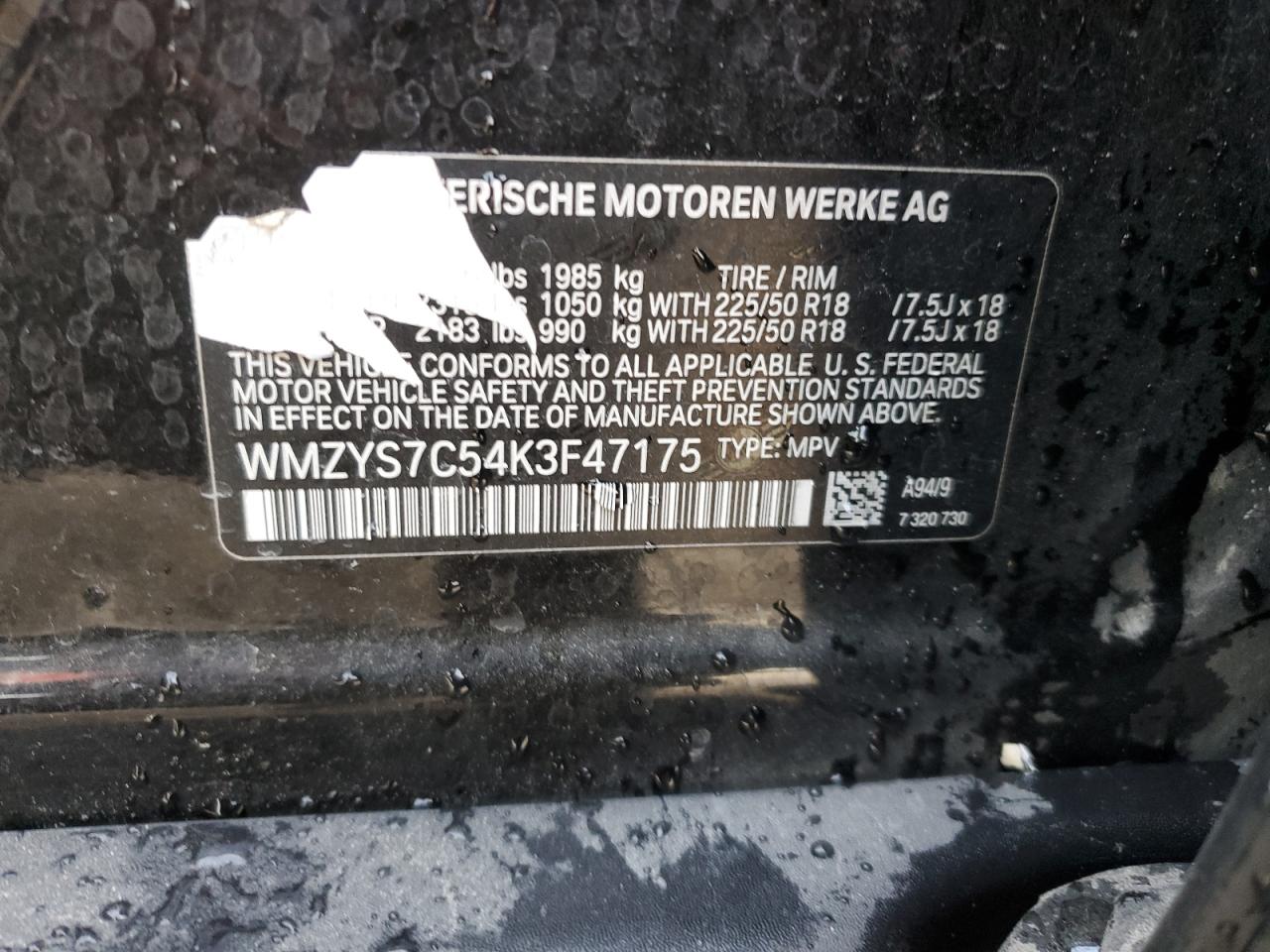 VIN WMZYS7C54K3F47175 2019 MINI COOPER no.13