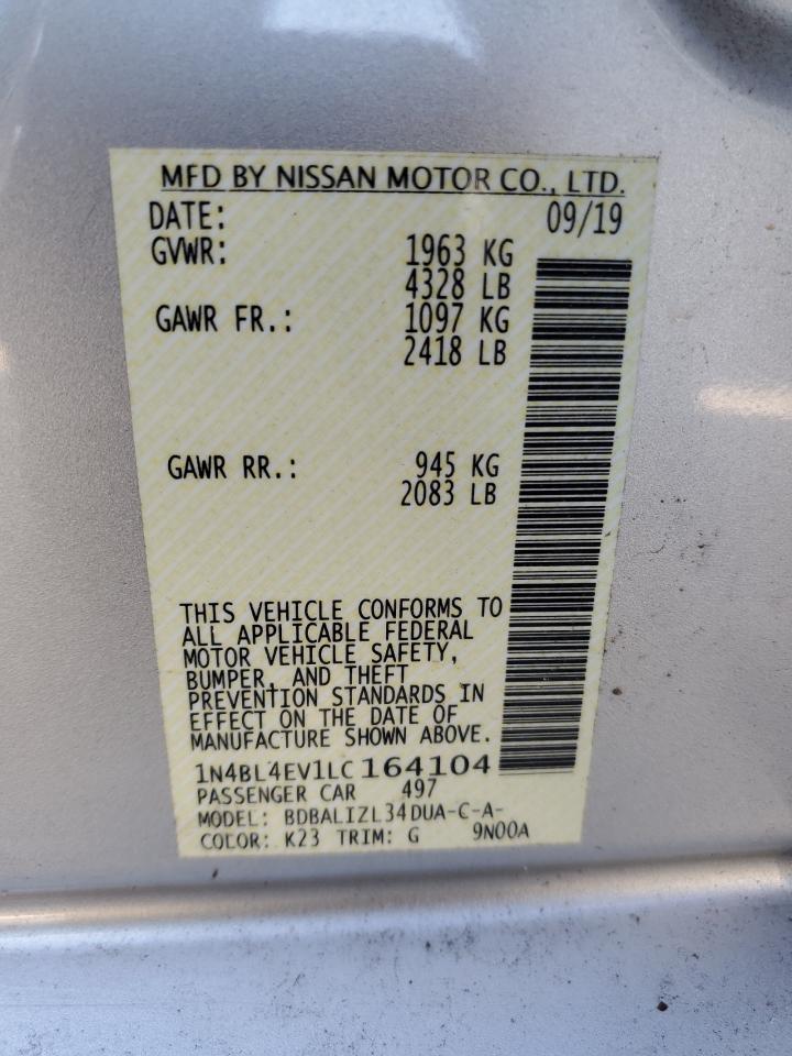 VIN 1N4BL4EV1LC164104 2020 NISSAN ALTIMA no.13