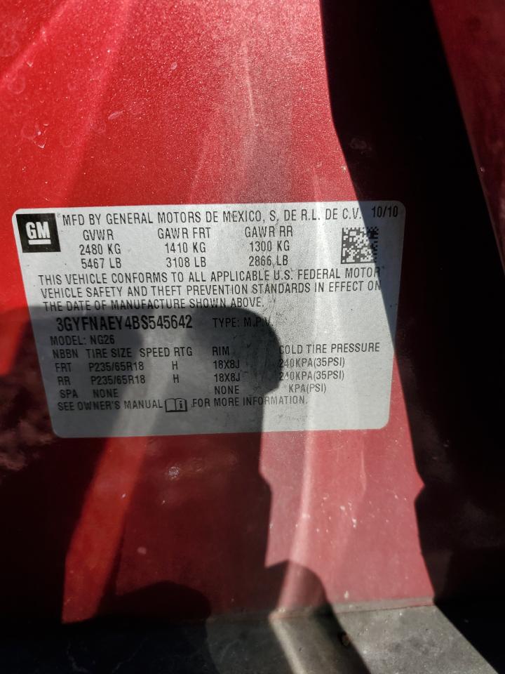 2011 Cadillac Srx Luxury Collection VIN: 3GYFNAEY4BS545642 Lot: 82146254