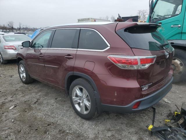  TOYOTA HIGHLANDER 2015 Бургунди