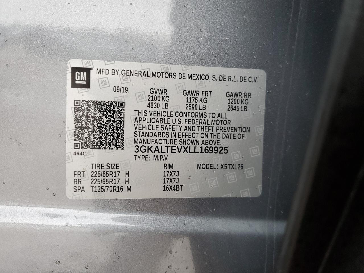 VIN 3GKALTEVXLL169925 2020 GMC TERRAIN no.13