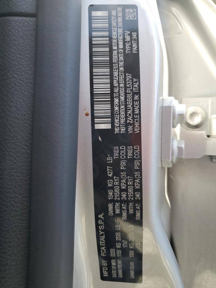 2020 Jeep Renegade Latitude VIN: ZACNJABB8LPL53797 Lot: 84993084