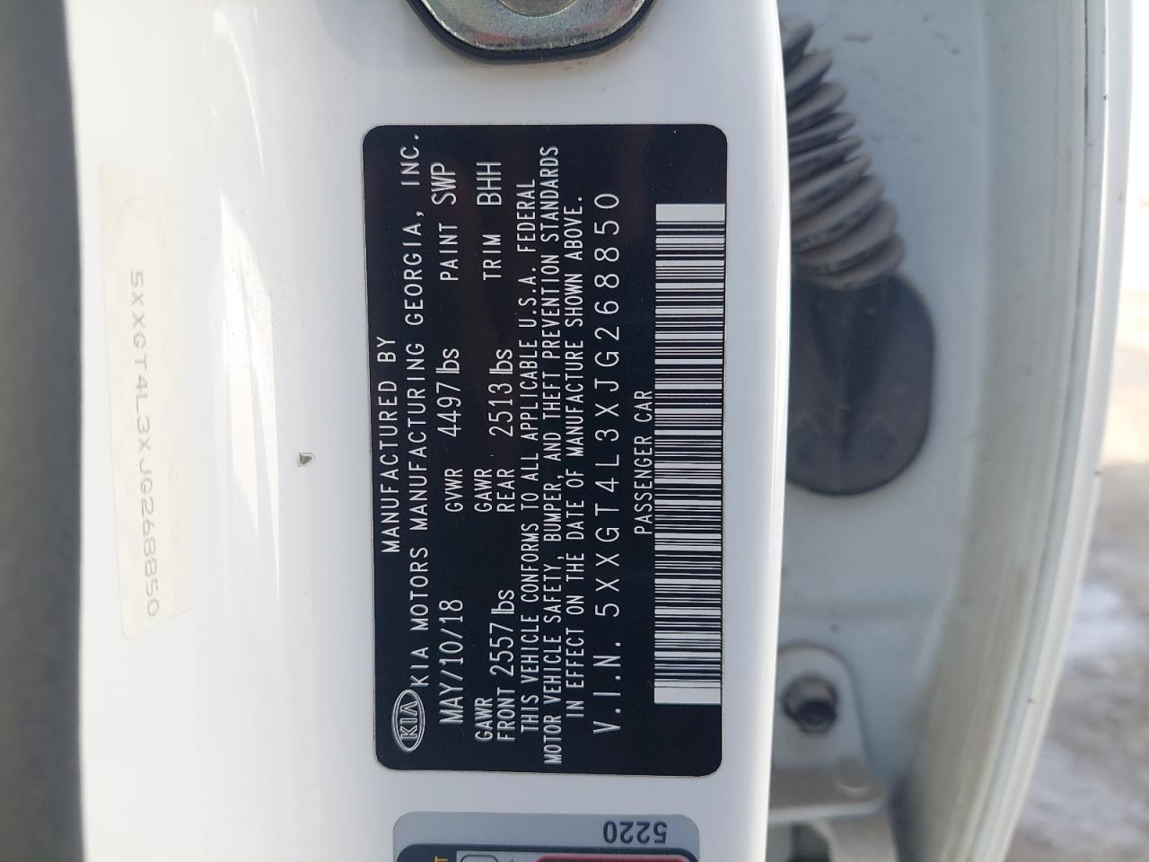 5XXGT4L3XJG268850 - 2018 Kia OPTIMA - #84584434