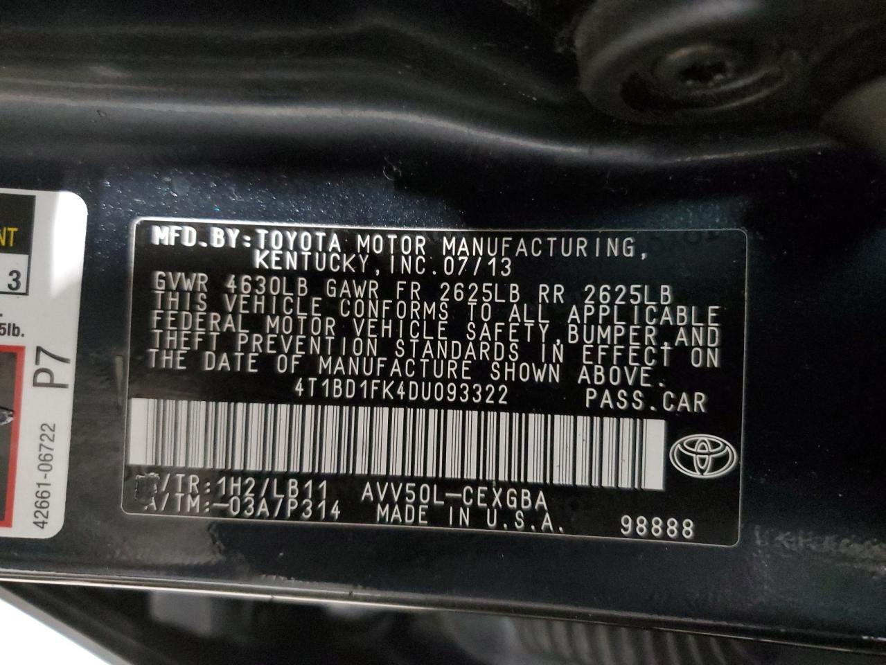 2013 Toyota Camry - Image 12