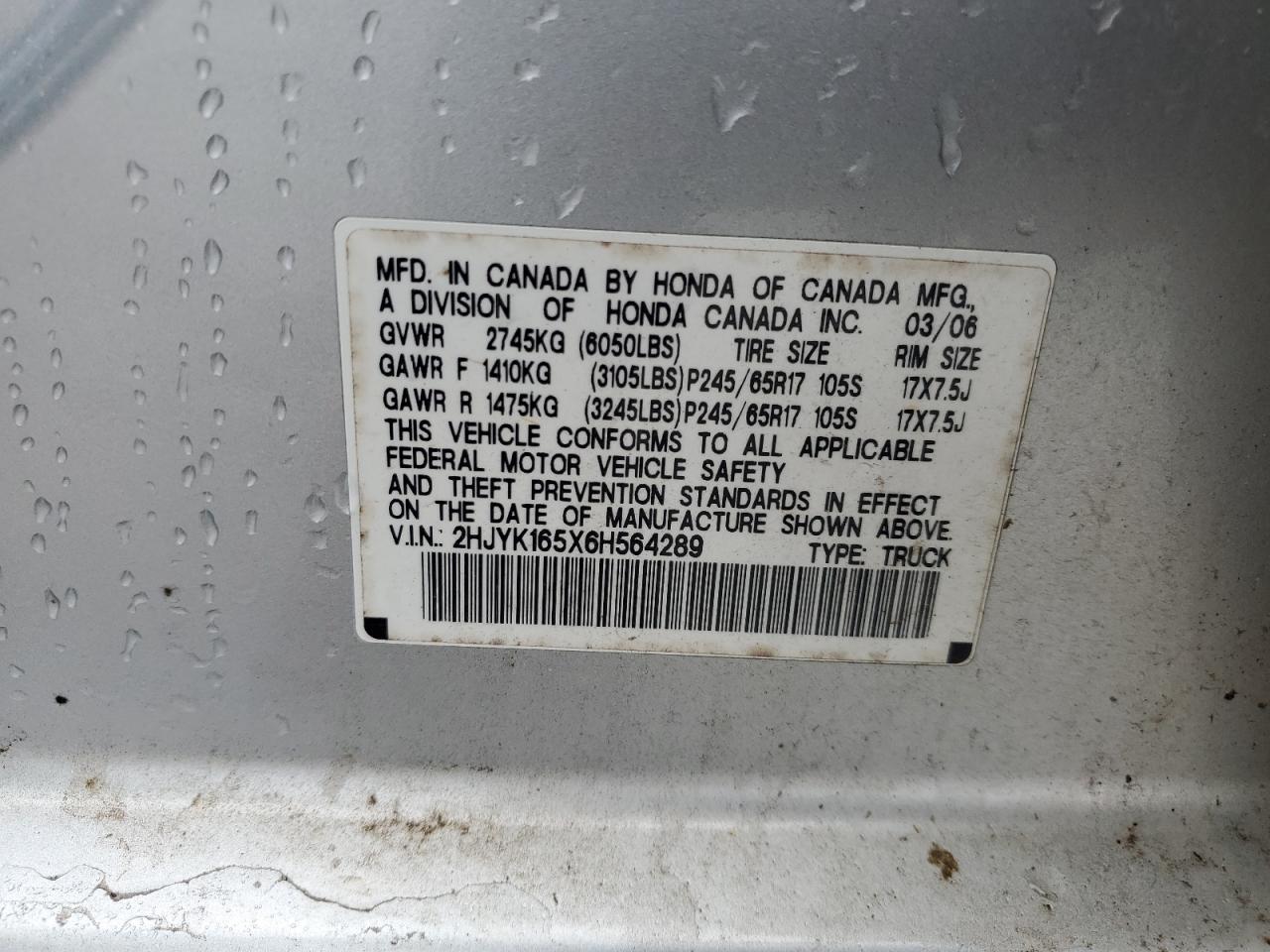 2006 Honda Ridgeline - Image 14