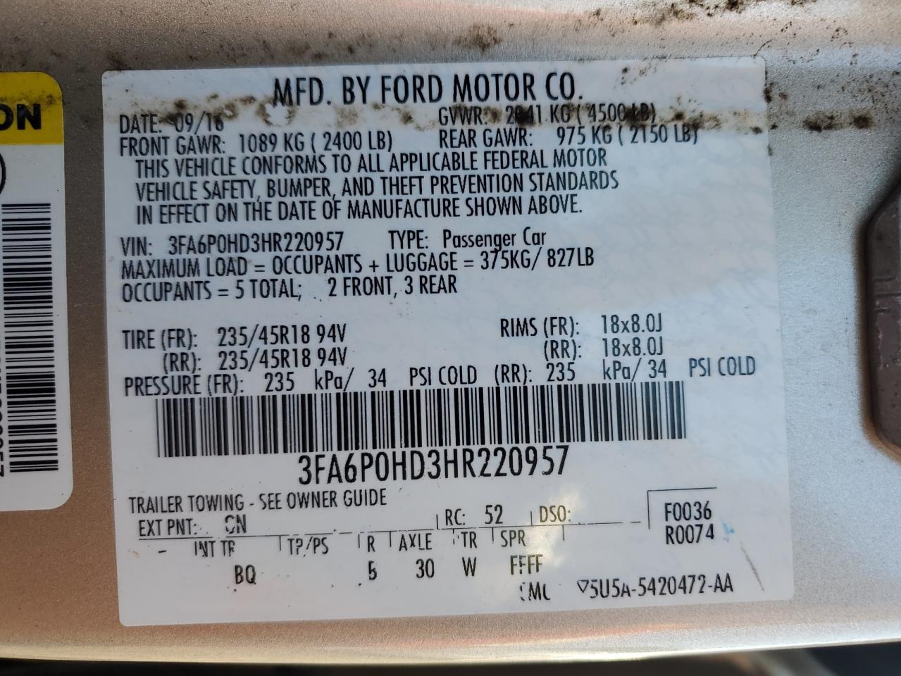 2017 Ford Fusion - Image 12