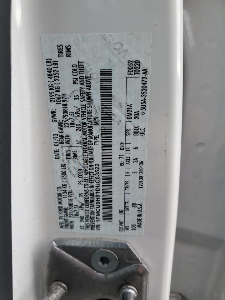 VIN 1FMCU9H91DUC63522 2013 FORD ESCAPE no.13