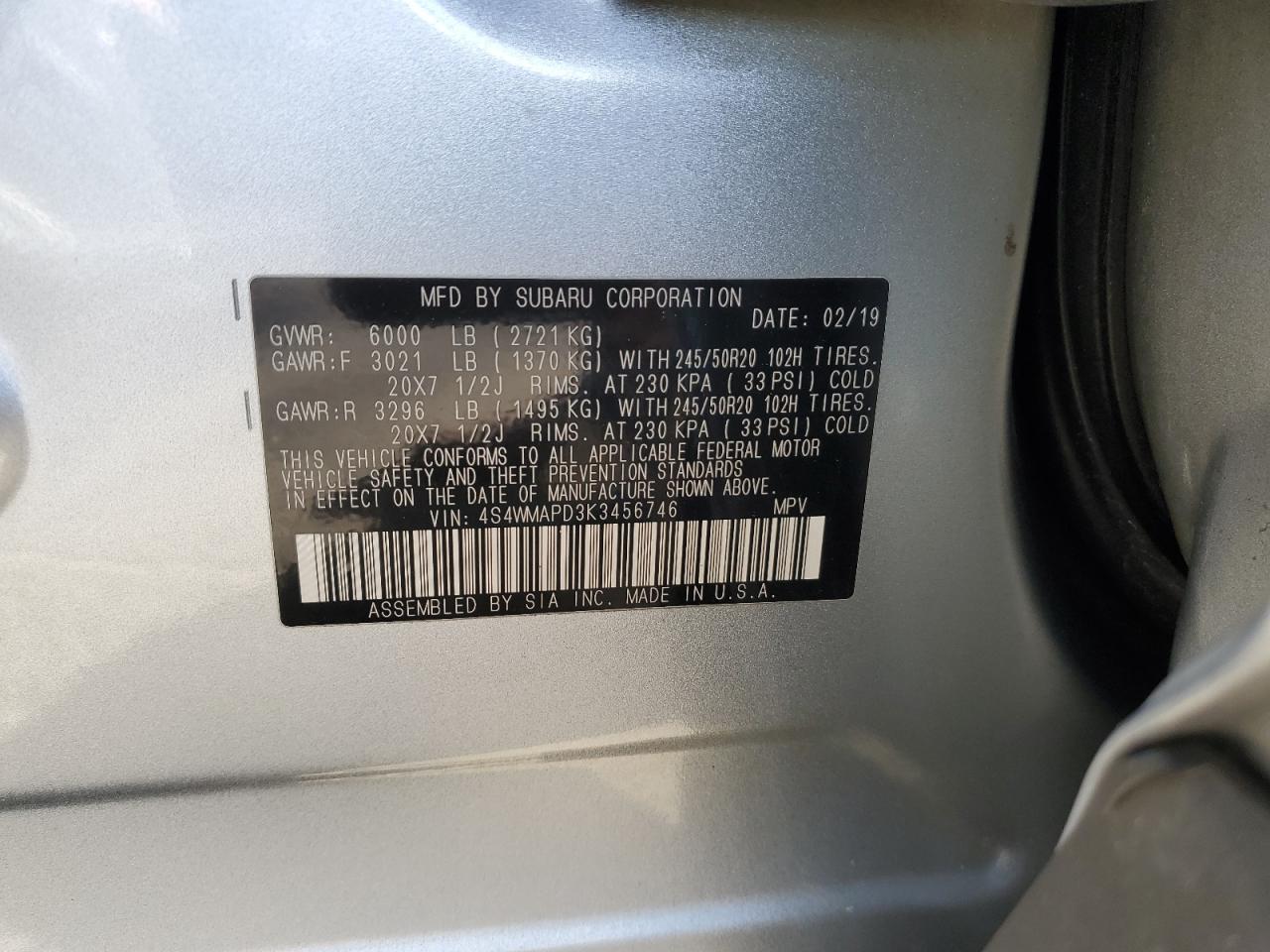 2019 Subaru Ascent - Image 12