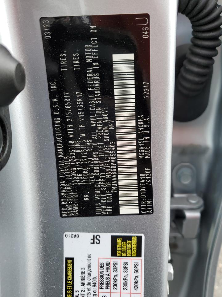 2023 Toyota Corolla Cross L VIN: 7MUAAABG0PV055403 Lot: 85473584