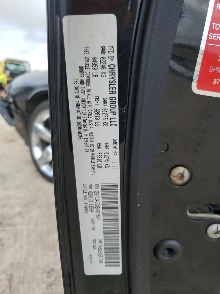 2011 Dodge Challenger VIN: 2B3CJ4DGXBH515547 Lot: 84886434