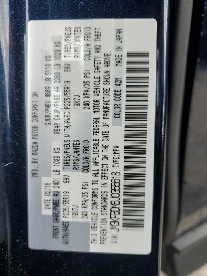 2018 Mazda Cx-5 Grand Touring VIN: JM3KFBDM6J0355618 Lot: 87287234