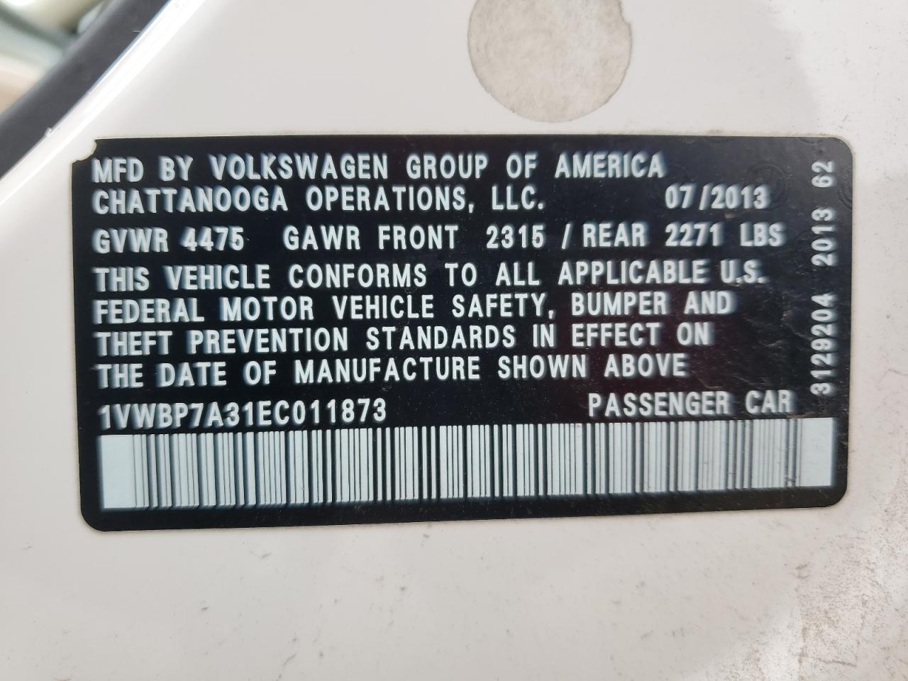 2014 Volkswagen Passat - Image 15