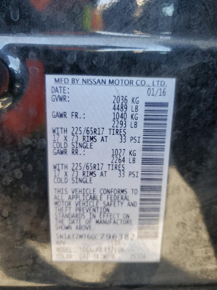 VIN 5N1AT2MT6GC796382 2016 NISSAN ROGUE no.13