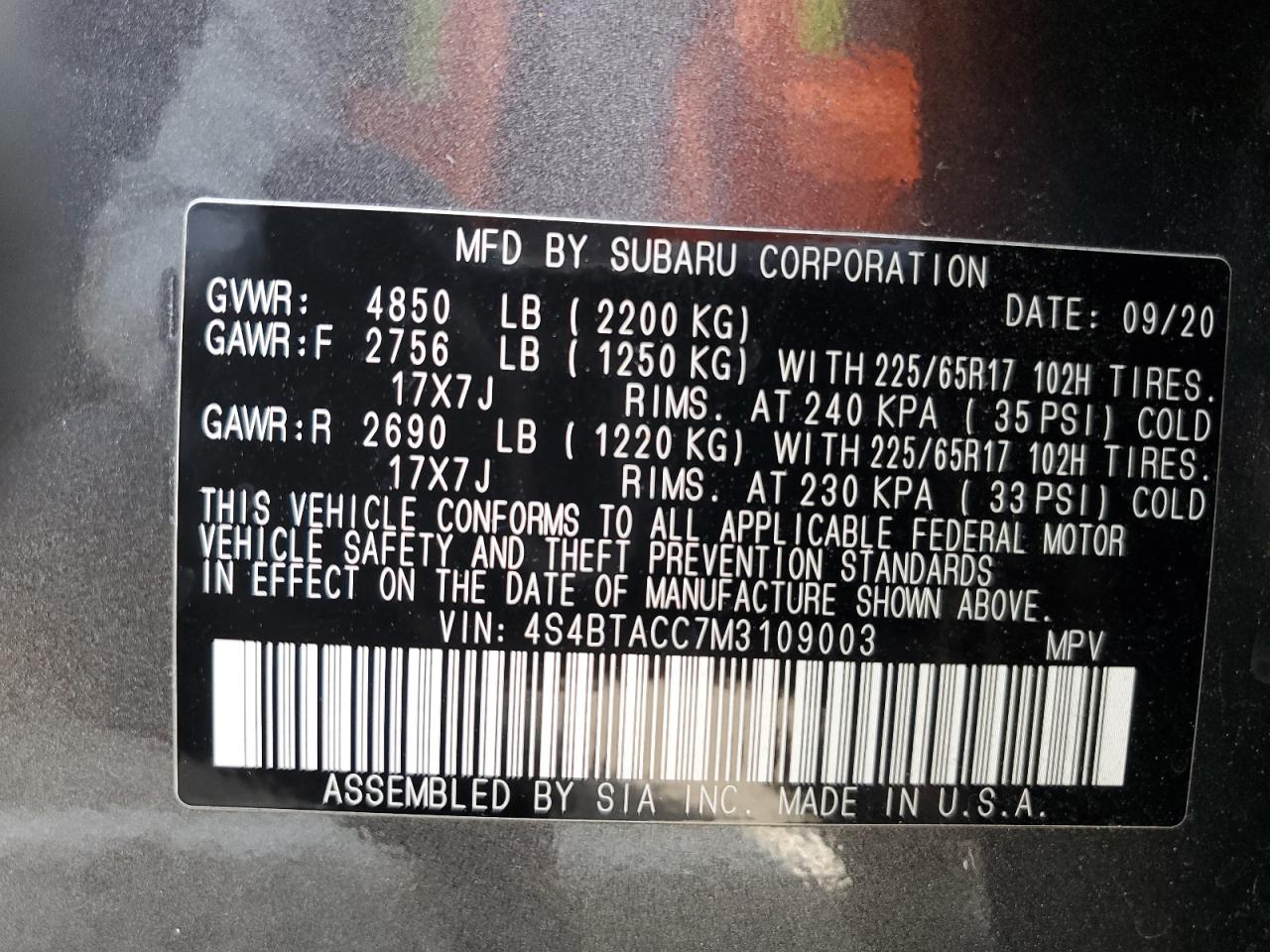 2021 Subaru Outback - Image 15