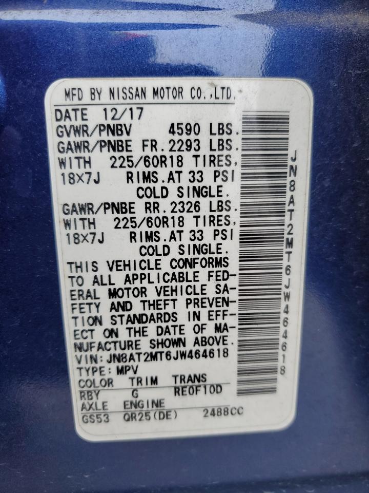 VIN JN8AT2MT6JW464618 2018 NISSAN ROGUE no.14