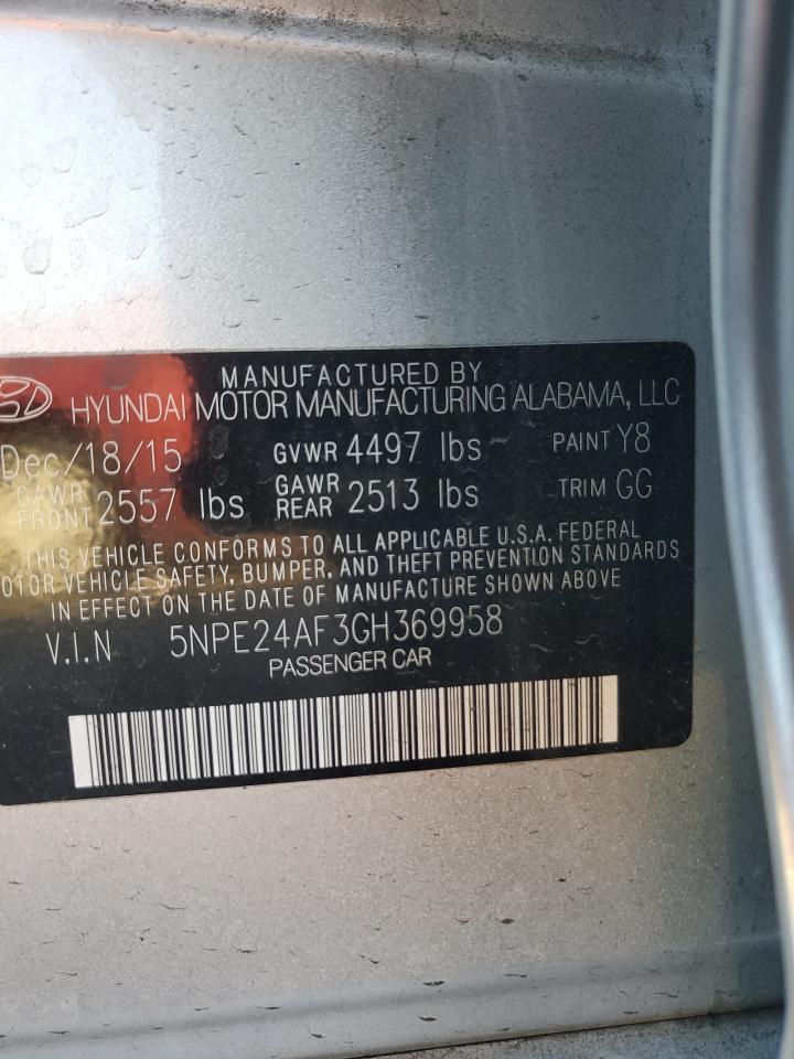 VIN 5NPE24AF3GH369958 2016 HYUNDAI SONATA no.12