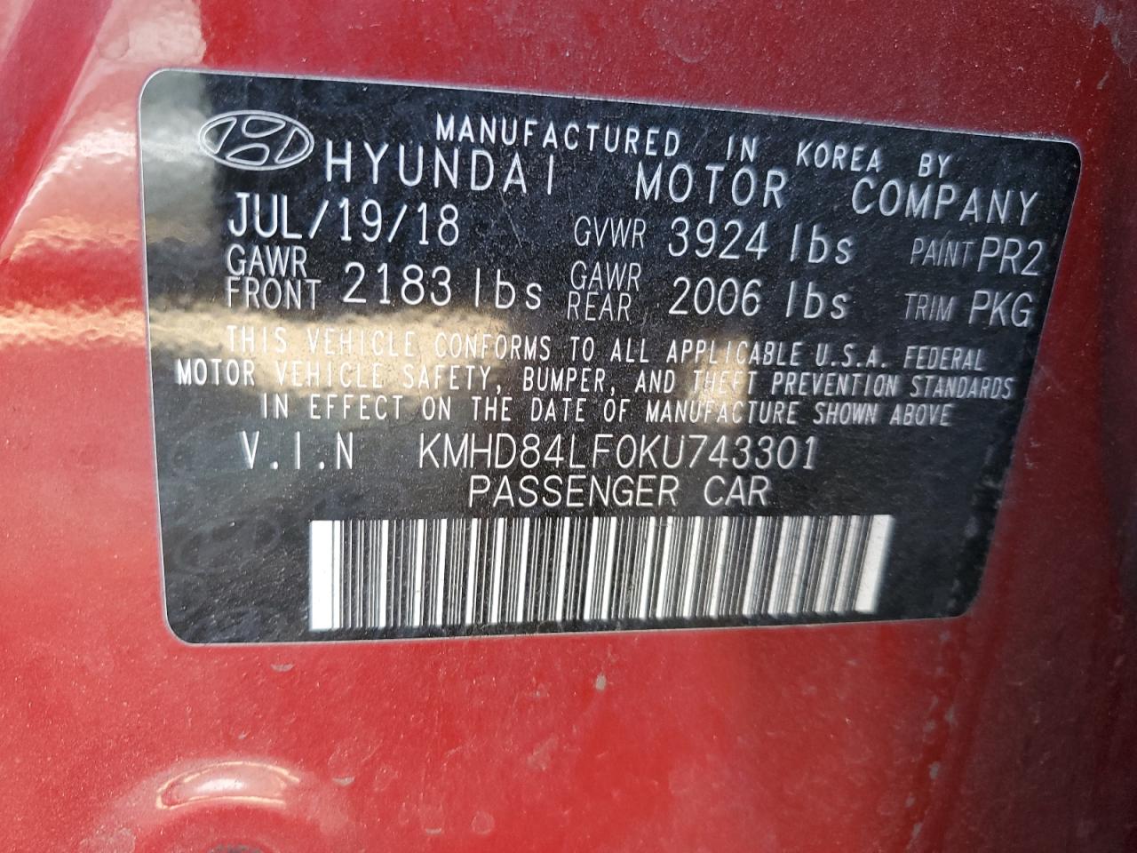 2019 Hyundai Elantra - Image 12