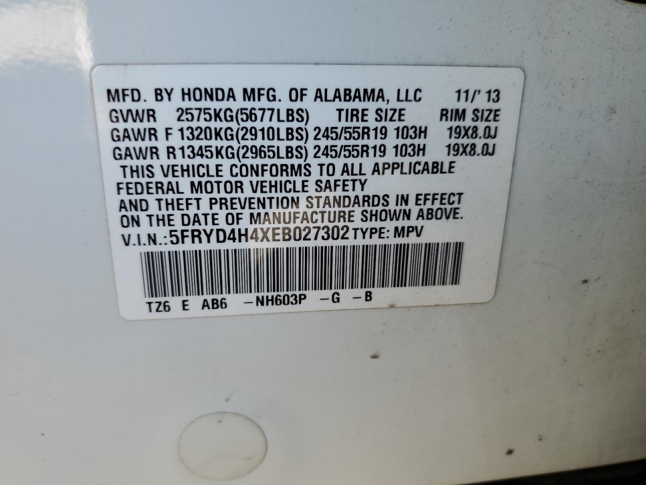 2014 Acura Mdx Technology VIN: 5FRYD4H4XEB027302 Lot: 83813874
