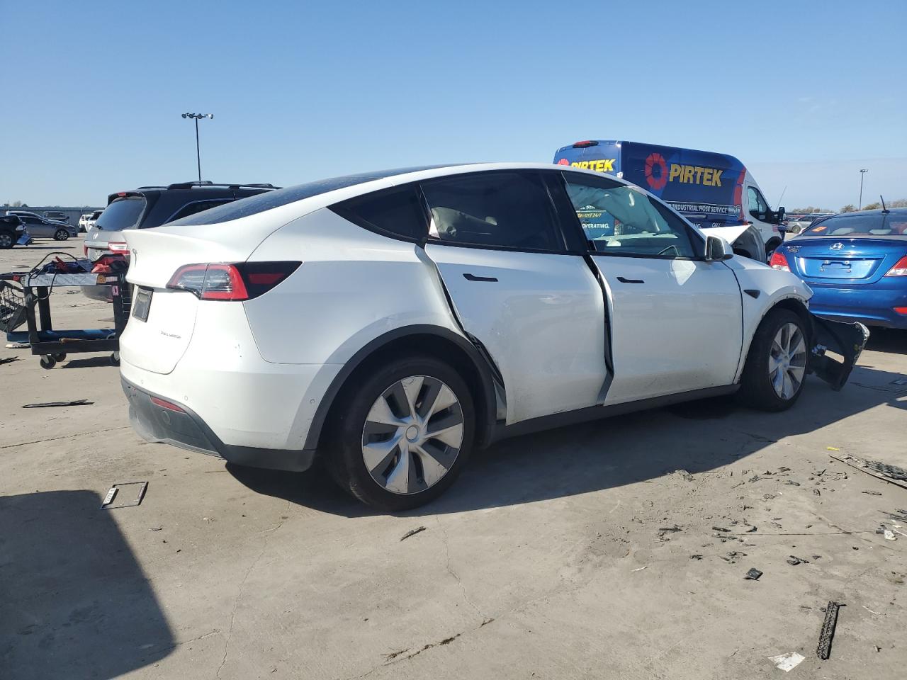 VIN 5YJYGDEE0MF114968 2021 TESLA MODEL Y no.3