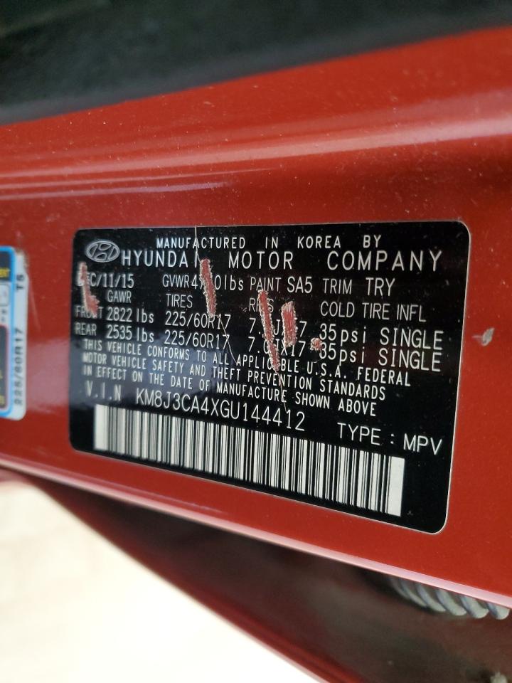 2016 Hyundai Tucson Limited VIN: KM8J3CA4XGU144412 Lot: 85684124