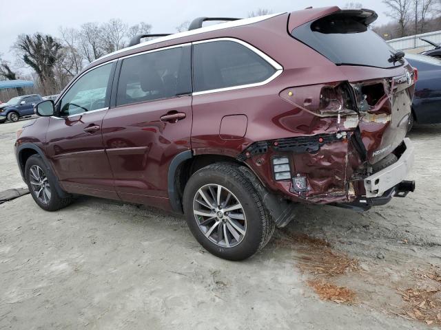  TOYOTA HIGHLANDER 2017 Burgundy