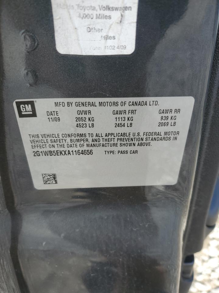 2010 Chevrolet Impala Lt VIN: 2G1WB5EKXA1164656 Lot: 85519414