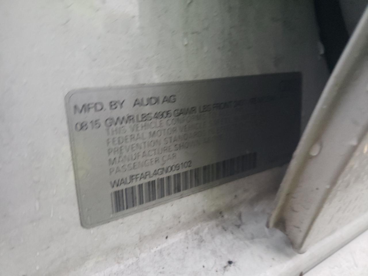 2016 Audi A4 Premium Plus S-Line VIN: WAUFFAFL5GN00910 Lot: 82896684