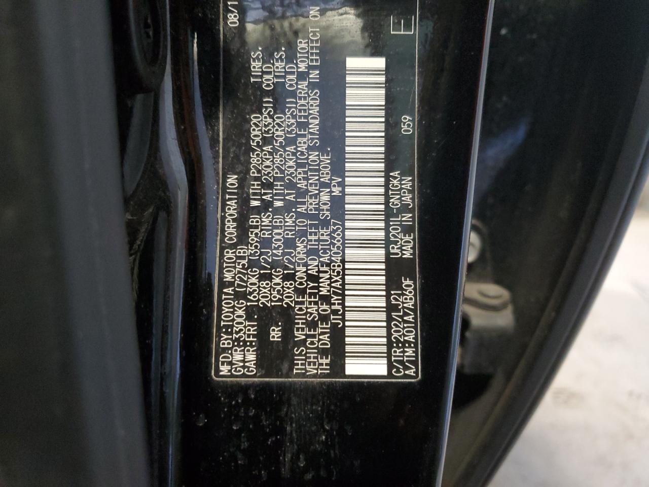 2011 Lexus Lx 570 VIN: JTJHY7AX5B4056637 Lot: 83159604